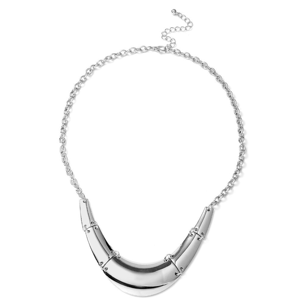 New Collar/ Choker Necklace in Silvertone